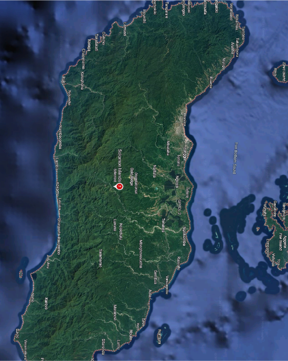 Solomon Islands map outline